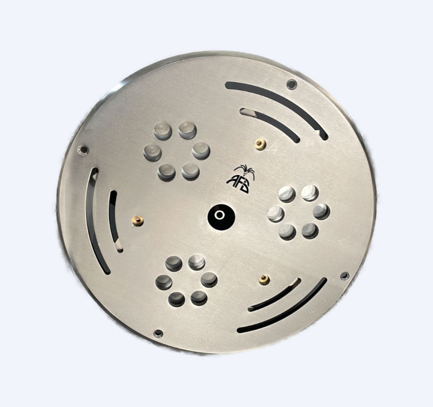 set de piso con rejilla circular