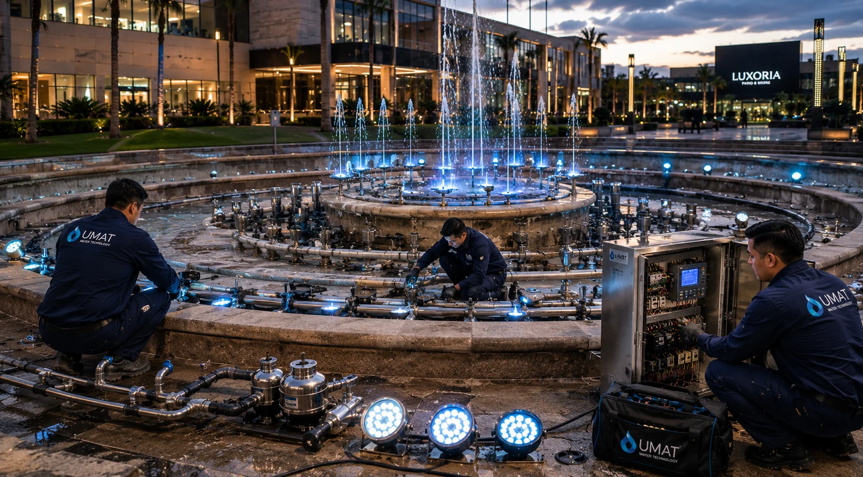 Rehabilitación remodelación y modernización de fuentes ornamentales y musicales