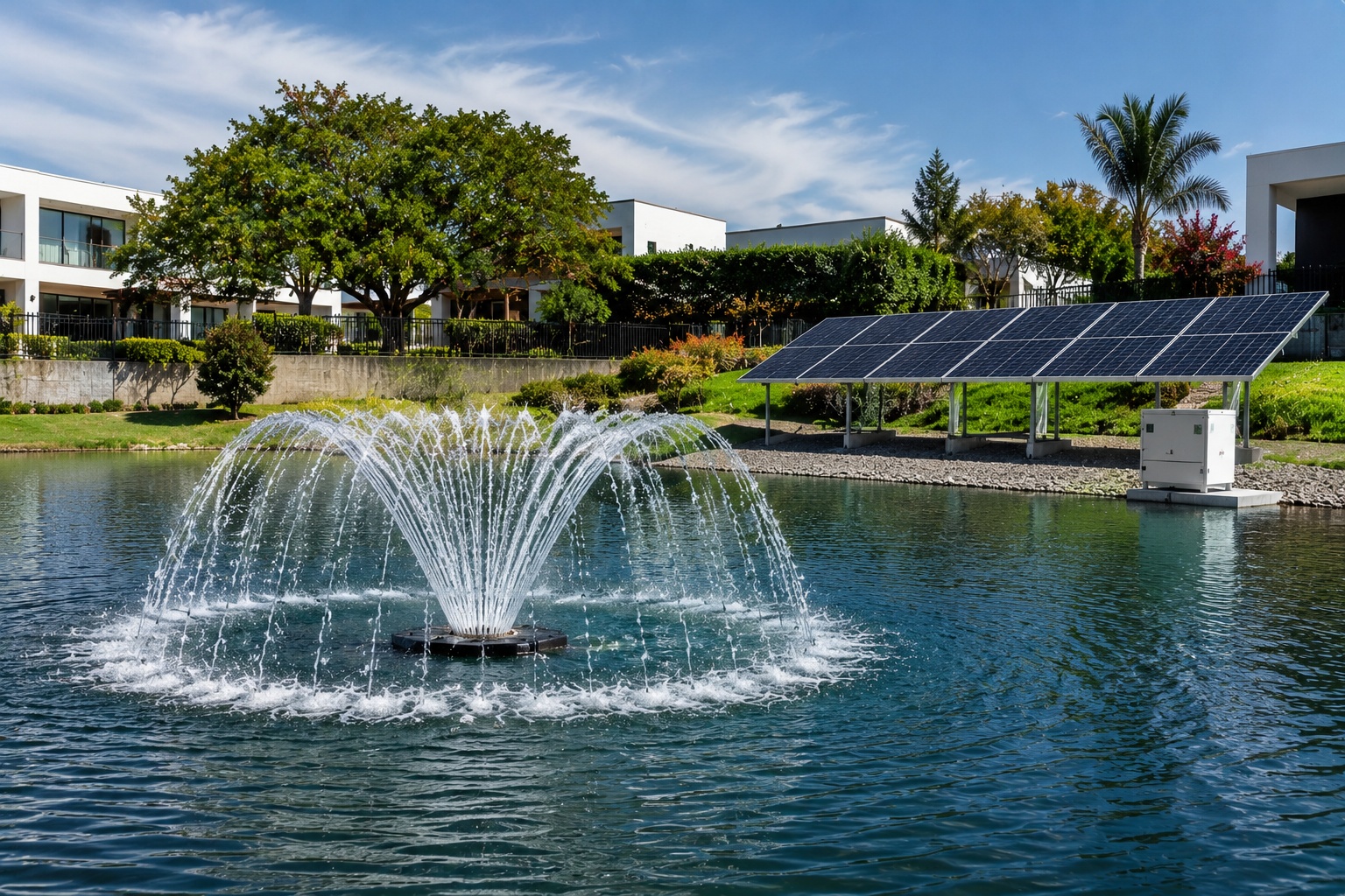 Aeradores solares para lagos, estanques y cuerpos de agua